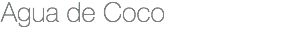 Agua de Coco